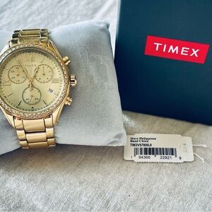 Timex Gold Crystal Accent Women's Chronograph Watch